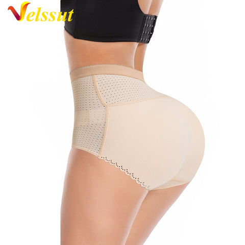 NINGMI Women Hip Enhancer Control Panties Seamless Butt Lifter Push Up Big Padded Shorts Body Shaper Mesh Body Shapewear
