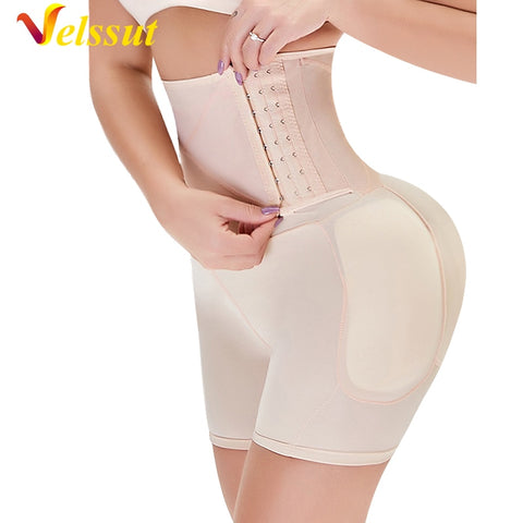NINGMI Women High Waist Hip Enhancer Shorts for Ladies Butt Lifter Slimming Cotton Pad Shapewear Bodysuit Shaper Model Panties