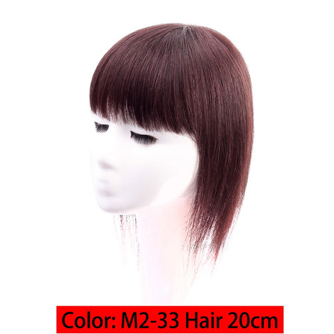 NINGMI False Hair Fringe With 3 Clips Natural Hair Bangs Hair Topper Human Hair False Bangs Overhead Clip In Hairpiece Bangs