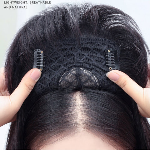 NINGMI False Hair Fringe With 3 Clips Natural Hair Bangs Hair Topper Human Hair False Bangs Overhead Clip In Hairpiece Bangs