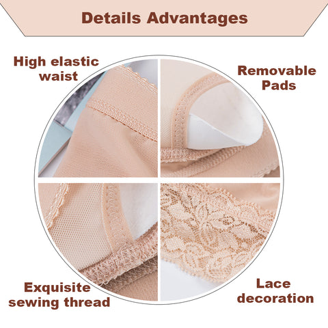 NINGMI Booty Padded Hip Enhancer Butt Lifter Control Panties Sexy Booty Panty Control Panties Underwear Lingerie Shapewear