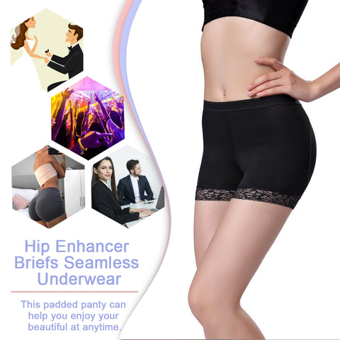NINGMI Booty Padded Hip Enhancer Butt Lifter Control Panties Sexy Booty Panty Control Panties Underwear Lingerie Shapewear