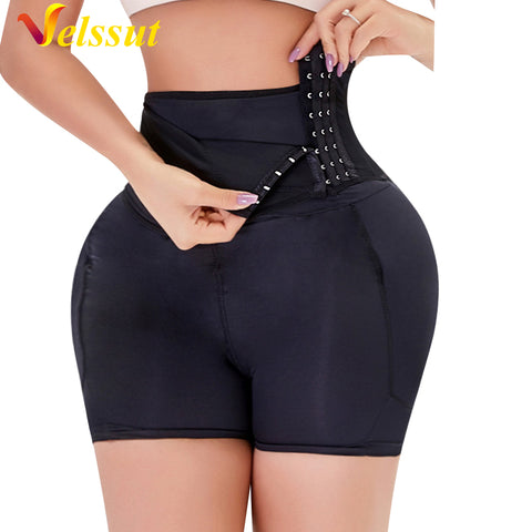 NINGMI Women High Waist Body Shaper Buttock Panties Booty Pad Slimming Seamless Butt Lifter Strap Sexy Hip Shapewear