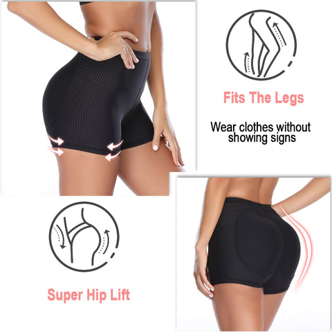 NINGMI Women Tummy Control Butt Lifter Panties Waist Trainer Slimming Sexy Underwear Padded Butt Lifter Body Shaper Fake Buttock