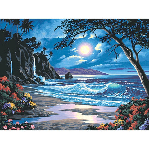 NINGMI Villa Scenery DIY 5D Diamond Appliques Painting Full Round Resin Mosaic Landscape Diamond Embroidery Picture Rhinestone Home Decor Gift