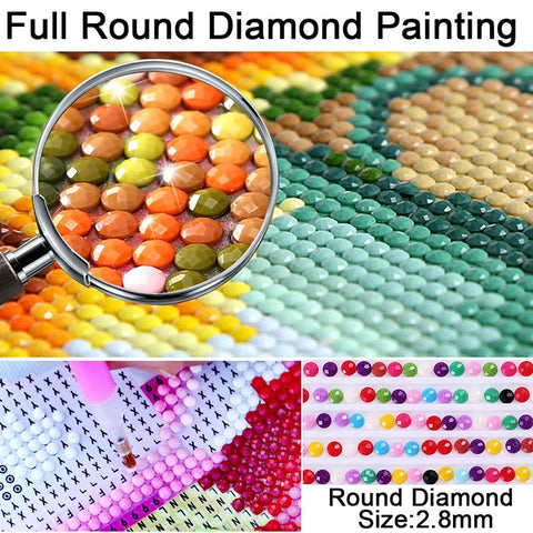 NINGMI Villa Scenery DIY 5D Diamond Appliques Painting Full Round Resin Mosaic Landscape Diamond Embroidery Picture Rhinestone Home Decor Gift