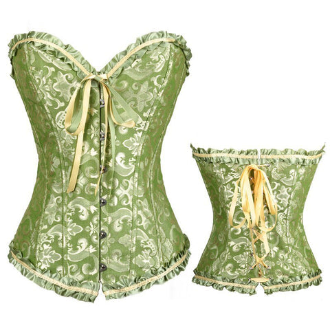 NINGMI Women Bodices Bustier Corset Sexy Waist Slimming Overbust Steampunk Tops Vintage