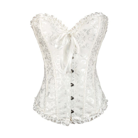NINGMI Women Bodices Bustier Corset Sexy Waist Slimming Overbust Steampunk Tops Vintage
