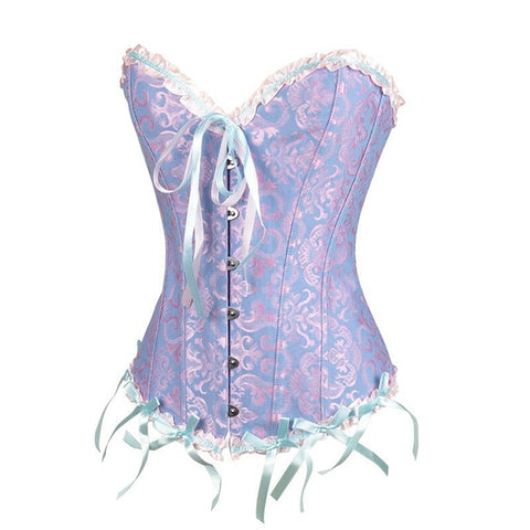 NINGMI Women Bodices Bustier Corset Sexy Waist Slimming Overbust Steampunk Tops Vintage