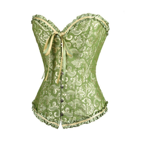 NINGMI Women Bodices Bustier Corset Sexy Waist Slimming Overbust Steampunk Tops Vintage
