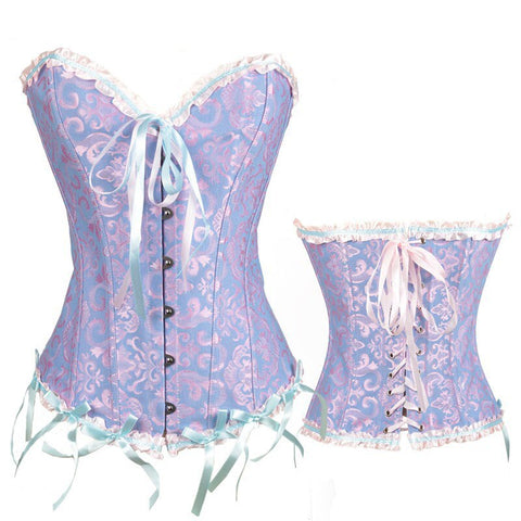 NINGMI Women Bodices Bustier Corset Sexy Waist Slimming Overbust Steampunk Tops Vintage