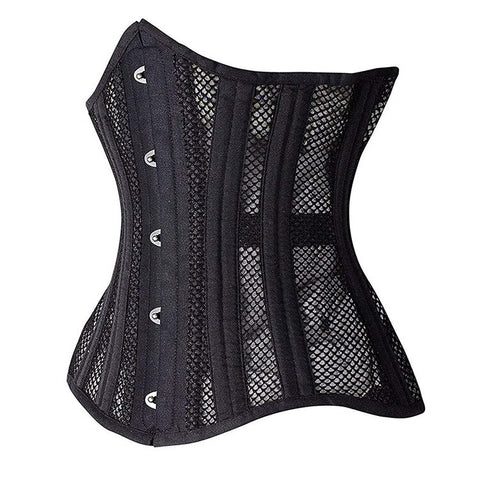 NINGMI Women Gothic Corset Sexy Underbust Corset Top Curve Shaper Breathable Slimming Belt Waist Trainer