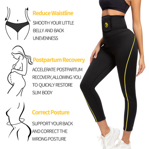 Neoprene Legging Women Shaper High Waist Trainer Pants Slimming Sauna Sweat Belt Gym Hot Thermo Fitness Pant Fat Burning by NINGMI