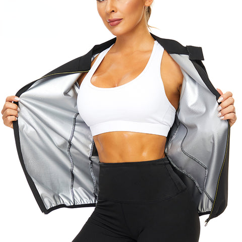 Women Waist Trainer Sauna Shirt for Weight Loss Body Shaper Sweat Shirt Fat Burning Fitness Slimming Shapewear Shirt by NINGMI