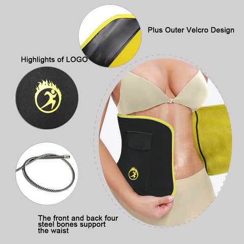 Sauna Band Waist Trainer for Women Neoprene Sweat Belt Weight Loss Waist Cincher Slimming Body Shaper Corset Girdle Sport by NINGMI