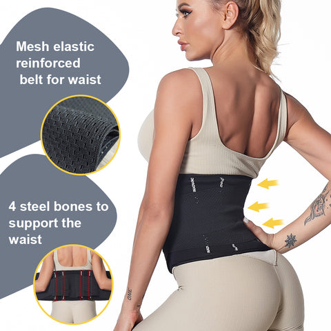 Women Sauna Belt Waist Trainer for Slimming Girdle Strap Weight Loss Belly Band Corset Waist Cincher Neoprene Body Shaper by NINGMI