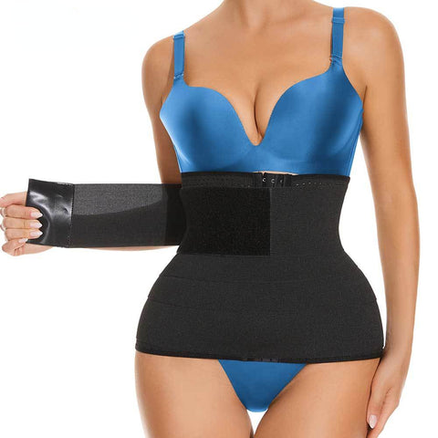 Sweat Wrap Waist Trainer for Women Cincher Trimmer Belly Belt Girdle Corset Body Shaper Slimming Band Fat Burner Strap by NINGMI