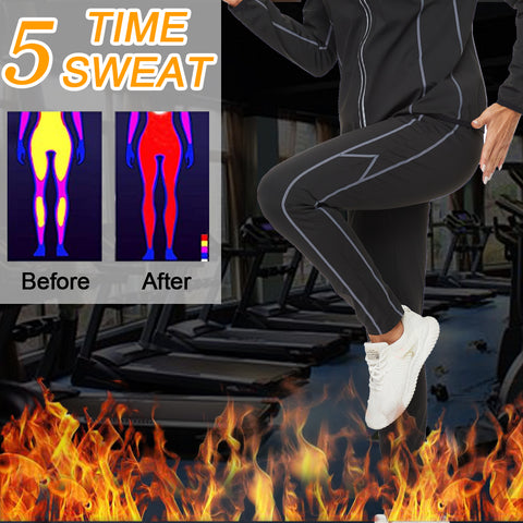 Sauna Pants Women Sweat Yoga Sports Leggings Gym Waist Trainer Tight Trimmer Fat Burn Trousers High Waist Slimming Shorts by NINGMI