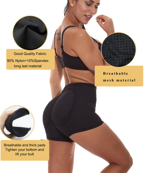 NINGMI Women Fake Buttock Briefs Butt Lifter Padded Control Panties Sealess Hip Enhancer Sexy Underwear Boyshort Hot Body Shaper