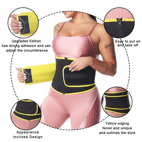 Waist Trainer for Women Sauna Belt Weight Loss Waist Cincher Slimming Body Shaper Corset Sweat Girdle Neoprene Band Sport by NINGMI