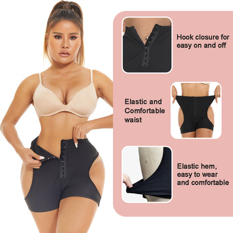NINGMI Women Tummy Control Shpaewear Hi-waisted Woman Postpartum Waist Trainer Butt Lifter Panties Leg Trimmer Slim Shorts