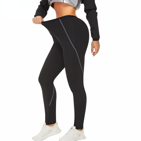 Sauna Pants Women Sweat Yoga Sports Leggings Gym Waist Trainer Tight Trimmer Fat Burn Trousers High Waist Slimming Shorts by NINGMI