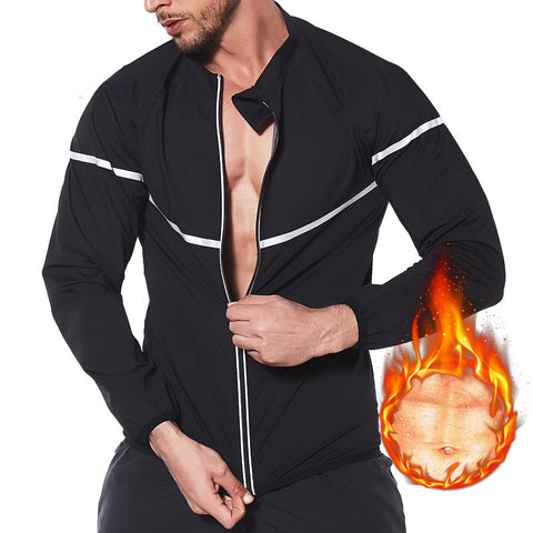 Men Sauna Tops Zipper Body Shaper Waist Trainer Vest Male Weight Loss Fat Burner Workout Slim Shirt Sweat Thermal Suits by NINGMI