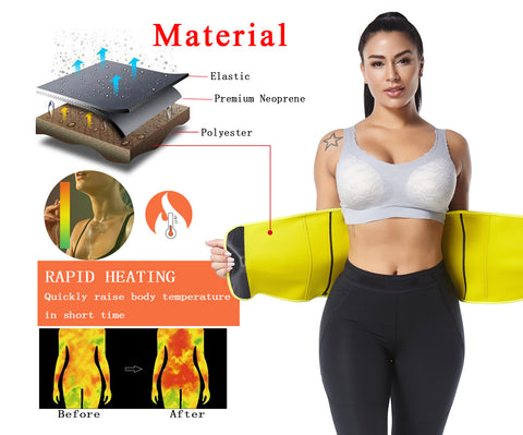 Sweat Belt for Women Waist Trainer Weight Loss Waist Cincher Trimmer Belly Girdles Neoprene Band Slimming Body Shaper by NINGMI
