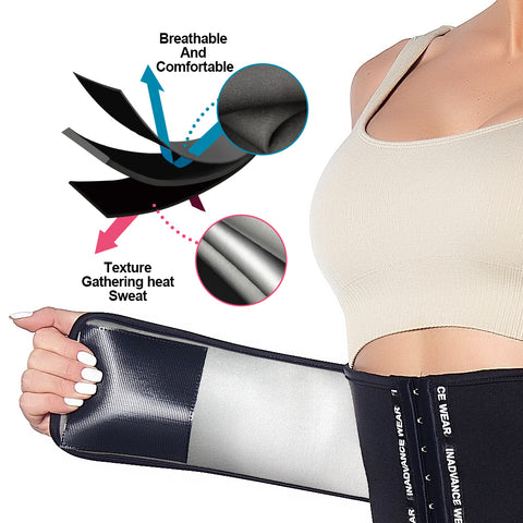 Sauna Belt Waist Trainer for Women Weight Loss Neoprene Sweat Girdle Waist Cincher Slimming Corset Fat Burner Body Shaper by NINGMI