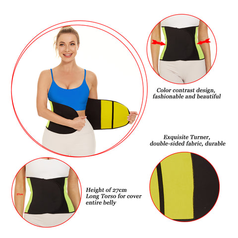 Sauna Band Waist Trainer for Women Weight Loss Belly Belt Waist Cincher Neoprene Slimming Girdle Corset Body Shaper Sport by NINGMI