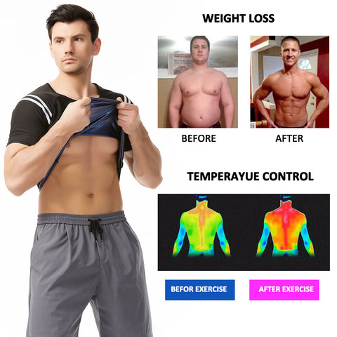Men Hot Sweat Sauna Vest Waist Trainer Slimming Body Shapers Fajas Shapewear Corset Gym Underwear Fat Burn Slim Tank Top by NINGMI
