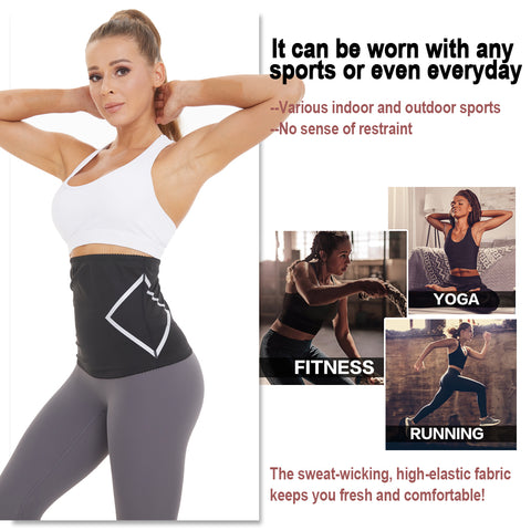 Sauna Band Waist Trainer for Women Weight Loss Girdle Waist Cincher Trimmer Slimming Corset Sweat Belly Belt Body Shaper by NINGMI