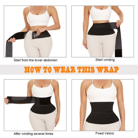 Waist Trainer for Women Bandage Wrap Weight Loss Stomach Wraps Belly Control Belt Waist Cincher Fajas Band Body Shaper by NINGMI
