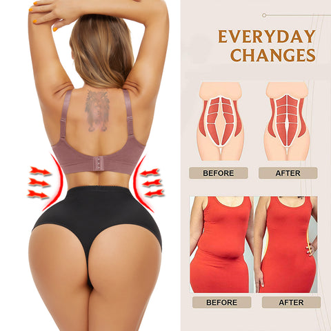 Hight Waist Seamless Thong Panty Butt Lifter Tummy Control Shapewear Panties Invisible Control Body Shaper Body Underwear by NINGMI