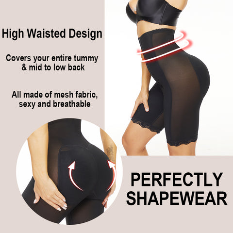 NINGMI Women Butt Lifter Panties Slimming Pants Waist Trainer Body Shaper Shapewear Tummy Control High Waist Shorts