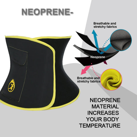 Sauna Band Waist Trainer for Women Neoprene Sweat Belt Weight Loss Waist Cincher Slimming Body Shaper Corset Girdle Sport by NINGMI