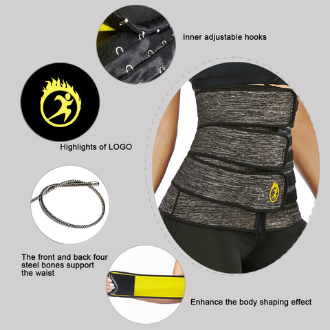 Waist Trainer for Women Weight Loss Belly Belt Waist Cincher Slimming Band Neoprene Girdles Corset Fat Burner Body Shaper by NINGMI