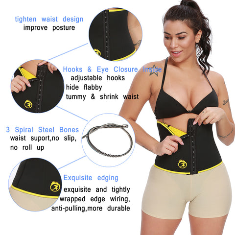 Waist Trainer for Women Weight Loss Waist Cincher Belly Control Belt Neoprene Slimming Wrap Body Shaper Sweat Gridle by NINGMI