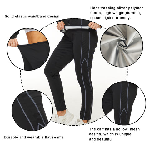 Sauna Pants Women Sweat Yoga Sports Leggings Gym Waist Trainer Tight Trimmer Fat Burn Trousers High Waist Slimming Shorts by NINGMI