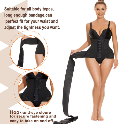 Women Waist Trainer with Wrap for Weight Loss Sauna Belt Corset Fat Burner Girdle Sweat Band Slimming Strap Body Shaper by NINGMI