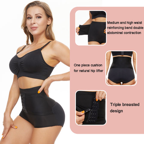 Women Push Up Booty Lifter Panty Fake Ass Bum Padded Shaper Shapewear Butt Lifter Panties with Pads Buttocks Hip Enhancer by NINGMI