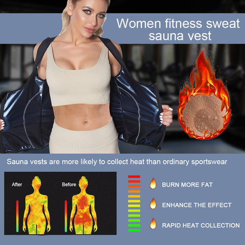 Waist Trainer Sauna Suit Women Slimming Hot Sweat Vest Gym Workout Corset Sports Tank Top Fat Burner Body Shaper Shirt by NINGMI