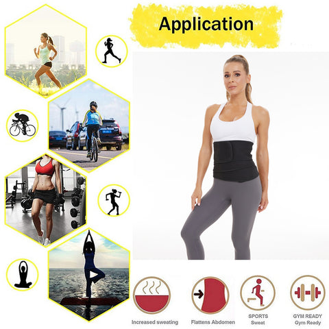 Women Waist Trainer Neoprene Body Shaper Belt Waist Trimmer Corset Shaper Tummy Wrap Sweat Shapewear Workout Fat Burn by NINGMI