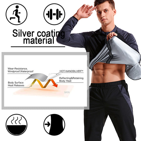 Hot Sauna Shirt with Zipper Waist Trainer Slimming Shirt for Weight Loss Running Fitness Training Sweating Run Sports Top by NINGMI