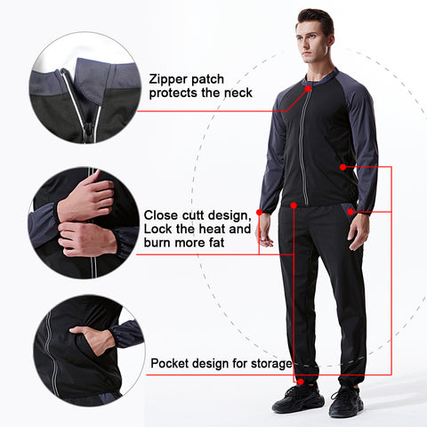 Hot Sauna Shirt with Zipper Waist Trainer Slimming Shirt for Weight Loss Running Fitness Training Sweating Run Sports Top by NINGMI
