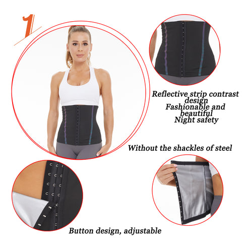 Waist Trainer for Women Sweat Belt Weight Loss Waist Cincher Slimming Body Shaper Corset Sauna Girdle Band Strap Fitness by NINGMI