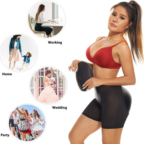 NINGMI Women Butt Lifter Hip Pad Shaper Panties Seamless Body Shaper Push Up Big Fake Ass Hip Enhancer Shapewear