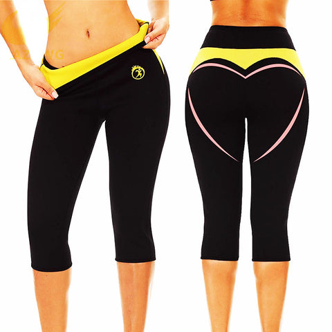 Women Body Shaper Workout Waist Trainer Butt Lifter Tights Capris Hot Pants Tummy Control Panties Hot Neoprene Pants Slim by NINGMI