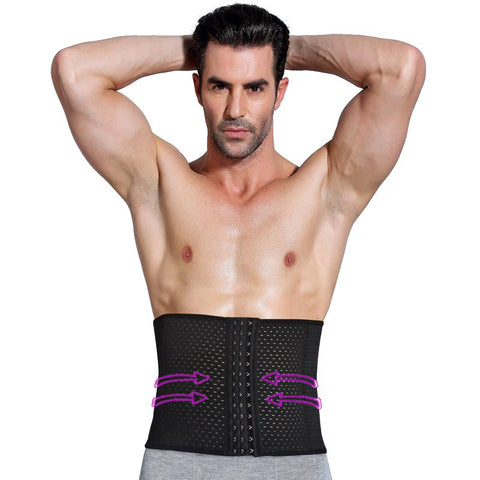 NINGMI Mens Slimming Belt Waist Trainer Party Pulling Underwear Strap Corsets Males Modeling Body Shapers Tummy Trimmer Cincher