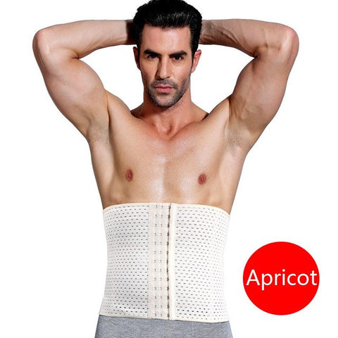 NINGMI Mens Slimming Belt Waist Trainer Party Pulling Underwear Strap Corsets Males Modeling Body Shapers Tummy Trimmer Cincher